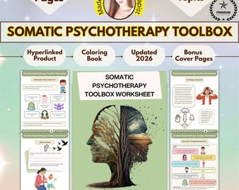 Somatic Psychotherapy Toolbox Bundle for Therapist or Counselor Delivering Somatic Therapy, Stress Response, Grounding and Somatic Exercises