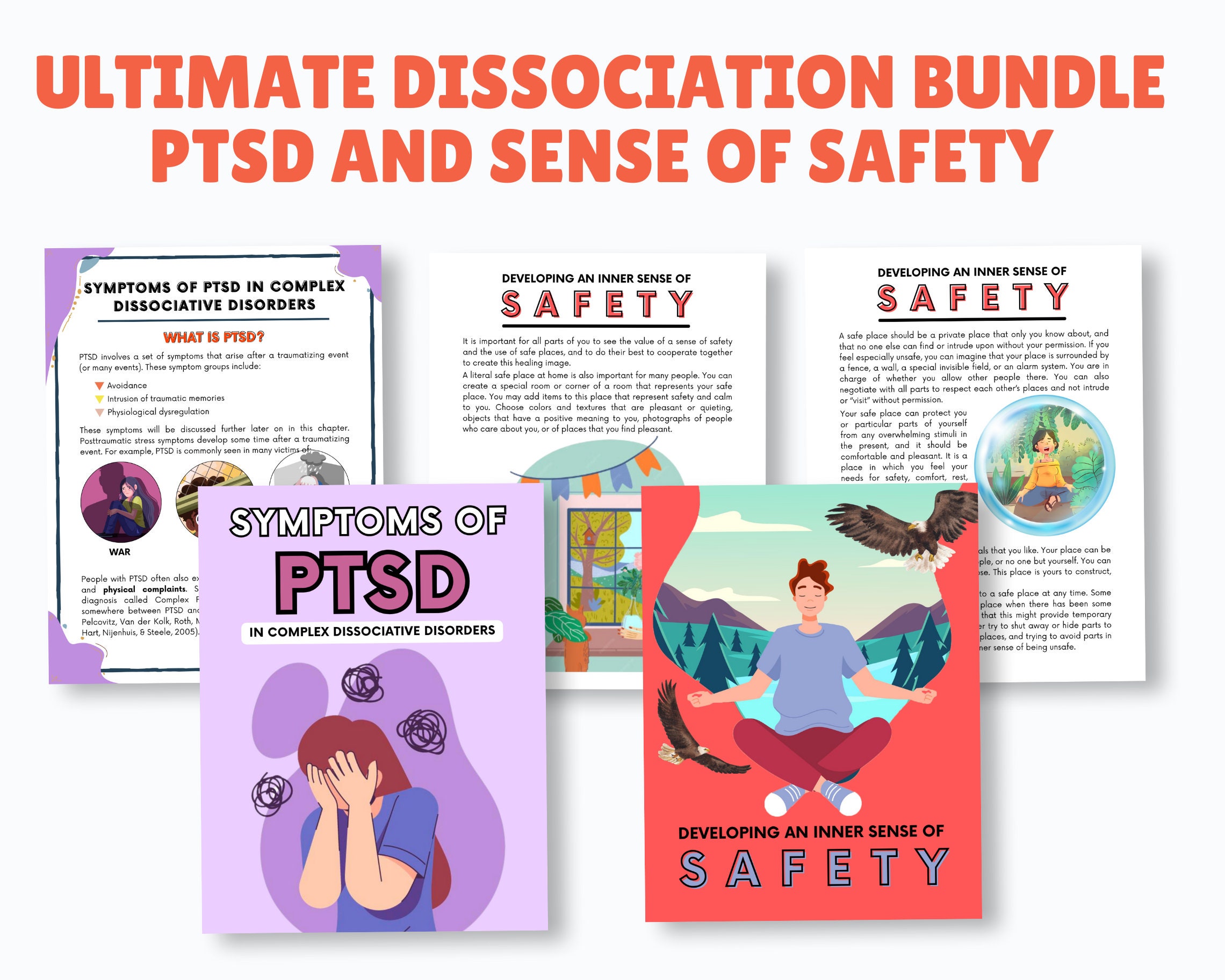 Trauma Therapy Bundle, Trauma Worksheets, PTSD Worksheet BPD Coping ...