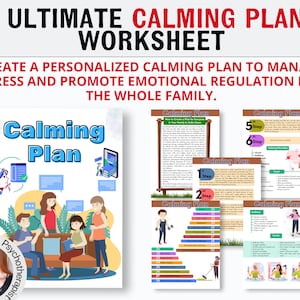 Calming Plan Worksheet, Psychology Resources, Inner Critic, Boundaries, Trauma, Acceptance Therapy, Safety Plan, Planner, Affirmations,GAD