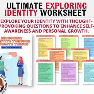 Exploring Identity Through Favorite Things Question Set, Therapy Interventions Therapy Cheat Sheet Phrases IFS Therapy ACT Counselor