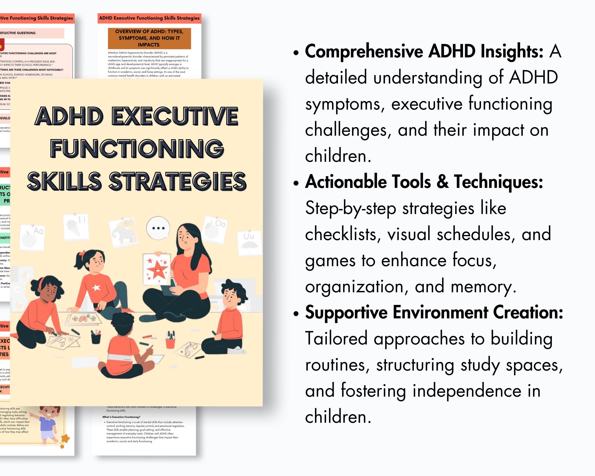 Executive Functioning Worksheets, ADHD Worksheets, Executive ...