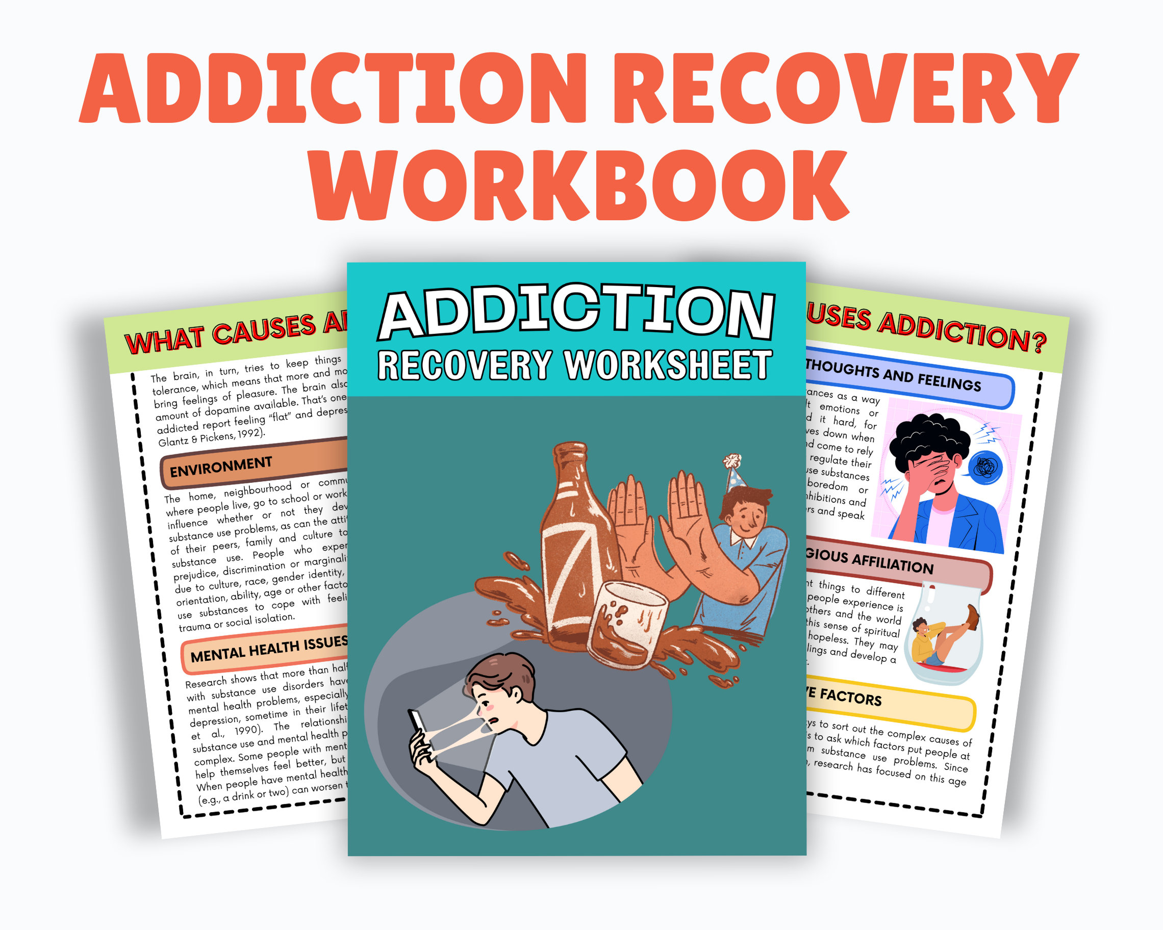 Addiction recovery workbook addiction recovery for adults therapy