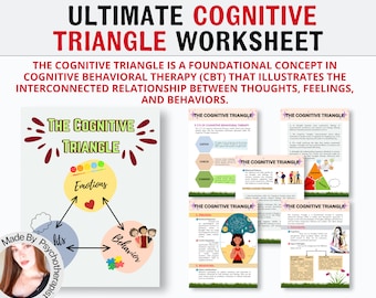Le triangle cognitif : feuilles de travail sur la thérapie cognitivo-comportementale et lot de psychoéducation pour les thérapeutes et les conseillers en santé mentale TCC