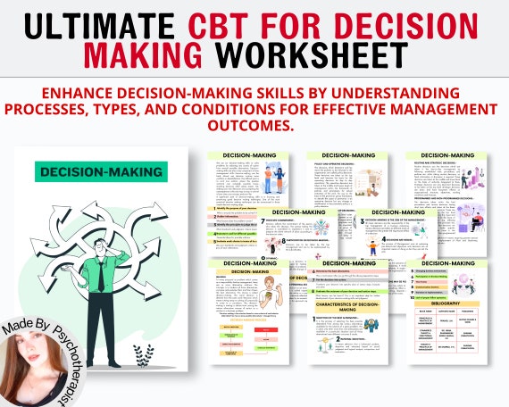 Decision Making Tool: Putting it All on the Table to Make Informed Choices and Changes | Mental Health Self-Help Worksheet