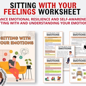 Sitzen mit Ihren Gefühlen - ein therapeutisches Werkzeug, um Ihre Emotionen zu kontrollieren. Selbstbewusstseins- und Emotionsregulierungsressource für die psychische Gesundheit.