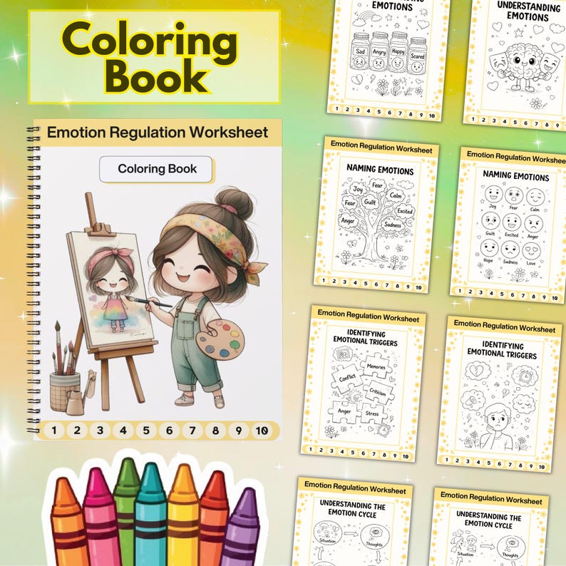 Emotional Regulation Workbook: Emotions worksheets, Emotions Management, 102+ Pages (Digital Download) image 5