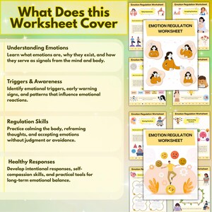 Emotional Regulation Workbook: Emotions worksheets, Emotions Management, 102+ Pages (Digital Download) image 4
