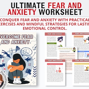 Understanding the Fear Of Failure and Anxiety Workbook, Therapy Worksheet, Anxiety Management Therapy Bundle, Anxiety Coping Skills, CBT