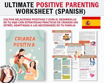 Positive Parenting PRINTABLE Workbook: Emotion Coaching Guide, Managing Big Feelings | Mindful Parent Tips | Motherhood Worksheet