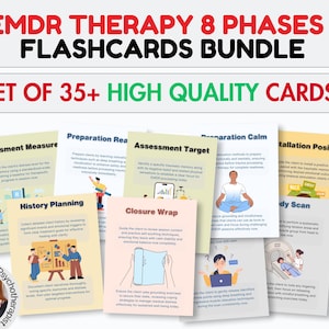 35+ EMDR Scripts & EMDR Flashcards! EMDR Tools, Emdr Resources for Phases 1 - 8, Emdr Guides, Trauma Therapy, Counseling, Notice That Emdr