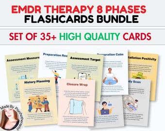 35+ EMDR Scripts & EMDR Flashcards! EMDR Tools, Emdr Resources for Phases 1 - 8, Emdr Guides, Trauma Therapy, Counseling, Notice That Emdr