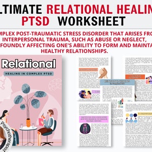 Relational Healing and Complex PTSD Worksheets, PTSD Workbook, Trauma Healing, EMDR Worksheets,C-Ptsd,Cbt Worksheet,Trauma Therapy Worksheet
