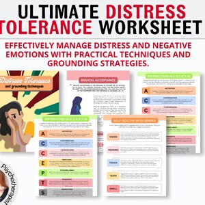 Habilidades de tolerância ao sofrimento, regulação emocional, enfrentamento da ansiedade, enfrentamento do vício, habilidades de DBT, planilhas de terapia, janela de tolerância