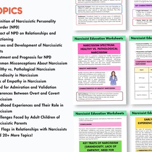 Npd Worksheets.pdf Narcissist Education Worksheets for Understanding Narcissism and ...