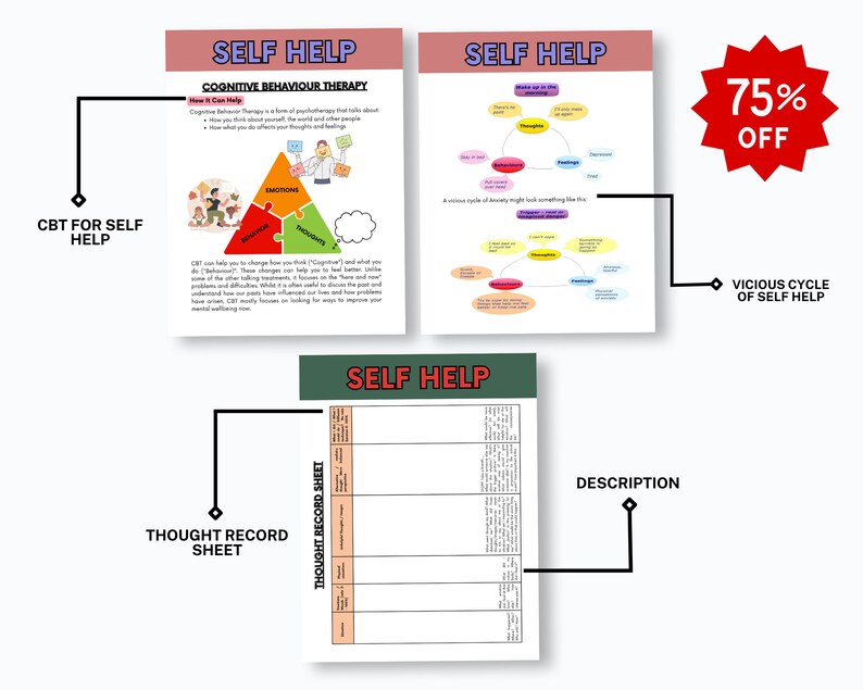 The Self-help Workbook: Therapy Worksheet, Personal Growth, Self ...