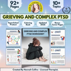 Understanding Grieving Complex PTSD Worksheets, PTSD Coping Skills, Trauma Healing, EMDR, C-Ptsd, Cbt Worksheet, Trauma Therapy Worksheet