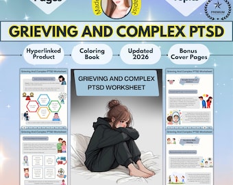 Understanding Grieving Complex PTSD Worksheets, PTSD Coping Skills, Trauma Healing, EMDR, C-Ptsd, Cbt Worksheet, Trauma Therapy Worksheet