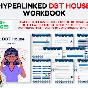 DBT House Worksheets, DBT Skills, Dialectical Behavior Therapy, Dbt Workbook, Coping Skills, Therapy Worksheet, Emotional Regulation, PTSD