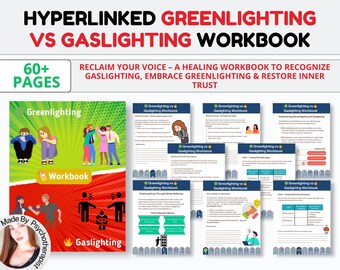 Gaslighting Vs Greenlighting Therapie Arbeitsblätter für den Aufbau gesunder Beziehungen, effektive Kommunikation und aktives Zuhören