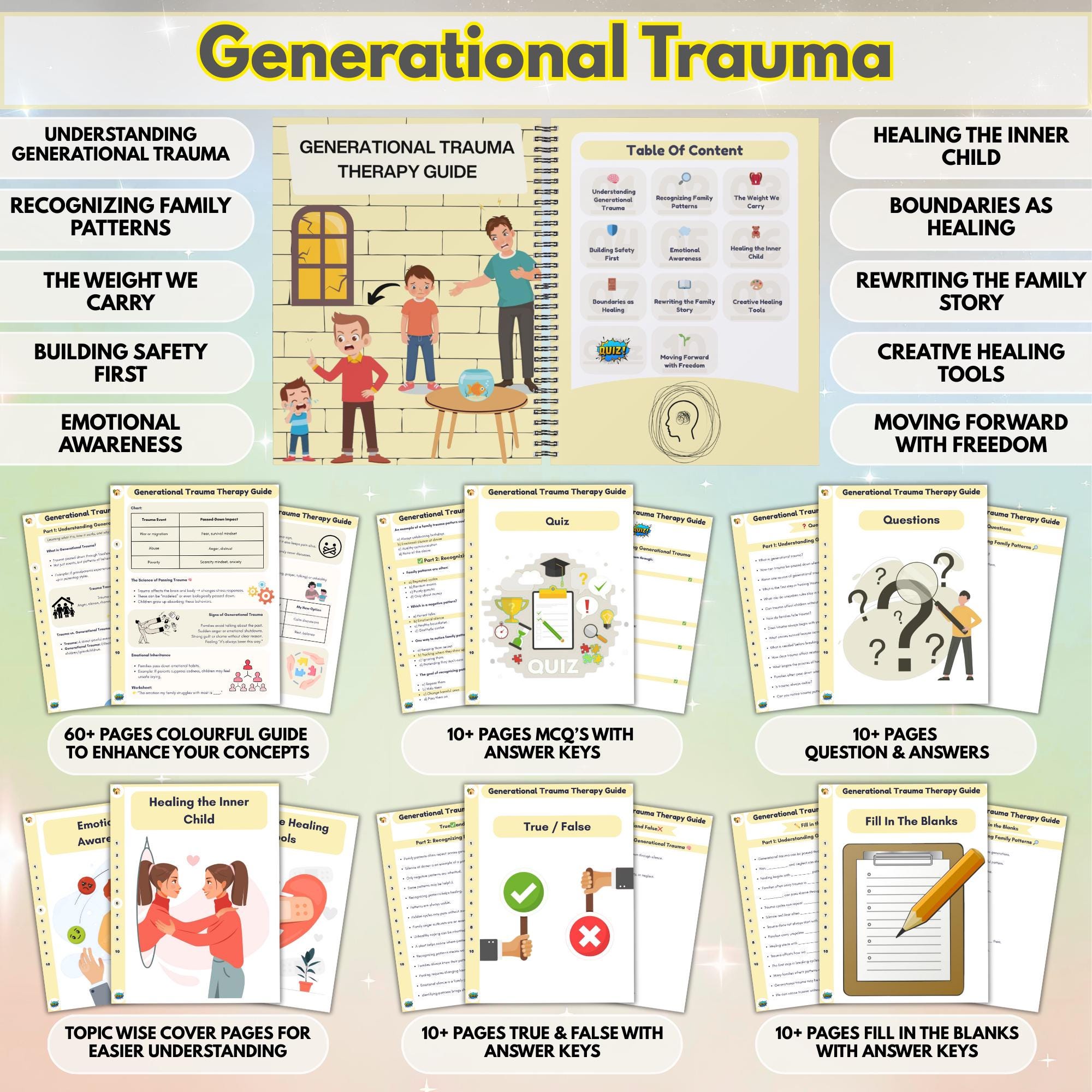 Trauma Workbook Mega Bundle 2026: 720+ Pages, 50+ Topics, Hyperlinked ...