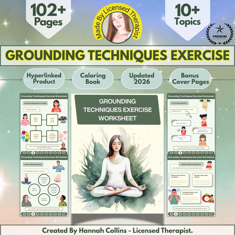 How To Create A Grounded Routine Worksheet Grounding Technique Exercise Worksheet, Therapy Workbook, Therapy ...