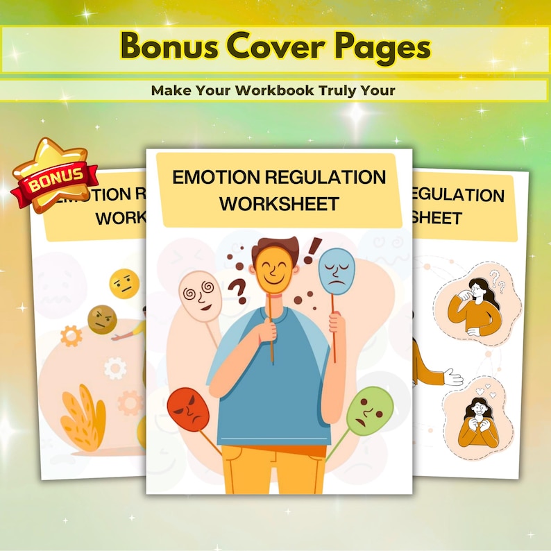 Emotional Regulation Workbook: Emotions worksheets, Emotions Management, 102+ Pages (Digital Download) image 2