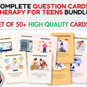 Konversationskarten für Teenager für Beratung, Familientherapie, Gesprächsstarter Fragetherapie, Gruppentherapie, Elternarbeit