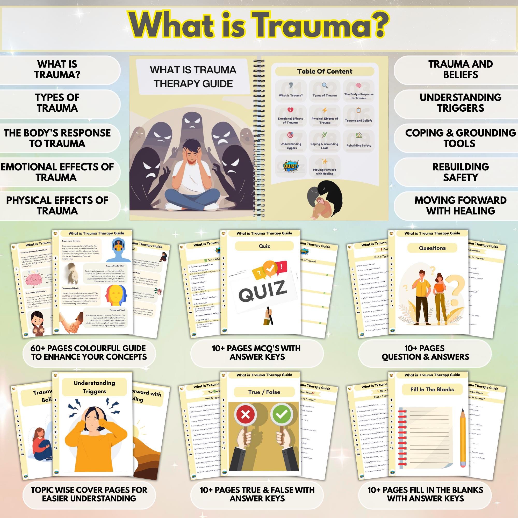 Trauma Workbook Mega Bundle 2026: 720+ Pages, 50+ Topics, Hyperlinked ...