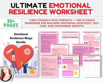 Schede di lavoro sulla terapia della resilienza emotiva, abilità di vita, terapia per adolescenti, consulenza di coppia, strumenti per terapeuti, diario delle affermazioni positive