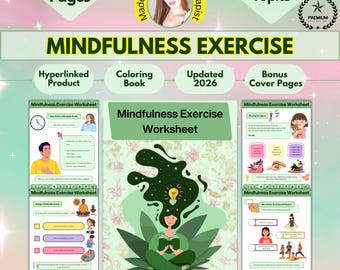 Geführte Achtsamkeitsübung, Atemübungen, Mentales-Wellness-Übungen, Hyperlinked, (Digitaler Download)