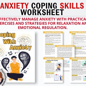 Werkblad vaardigheid omgaan met angst, werkblad therapie, angstverlichting, copingstrategiekaarten, bronnen voor psychologie, inrichting therapiekantoor, sociaal