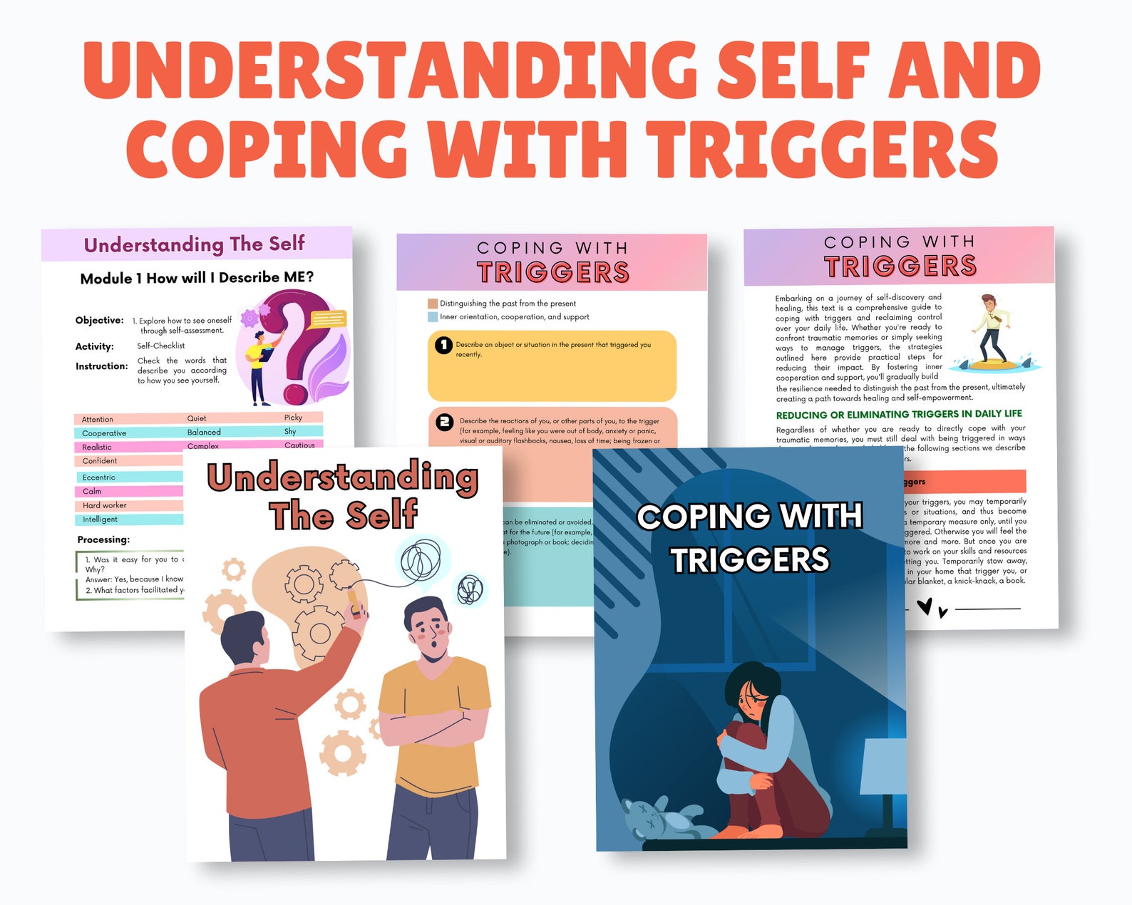 Trauma Therapy Bundle, Trauma Worksheets, PTSD Worksheet BPD Coping ...