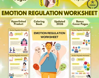 Zeszyt ćwiczeń do regulacji emocji: Arkusze ćwiczeń dotyczące emocji, Zarządzanie emocjami, ponad 102 strony (wersja cyfrowa do pobrania)