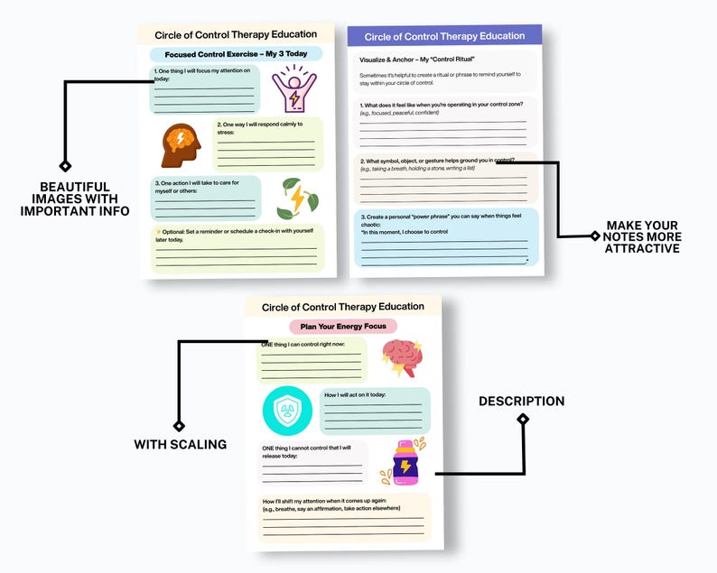 Over Control Therapy Worksheet.pdf Circle of Control Therapy Education Worksheets for Managing Worry ...