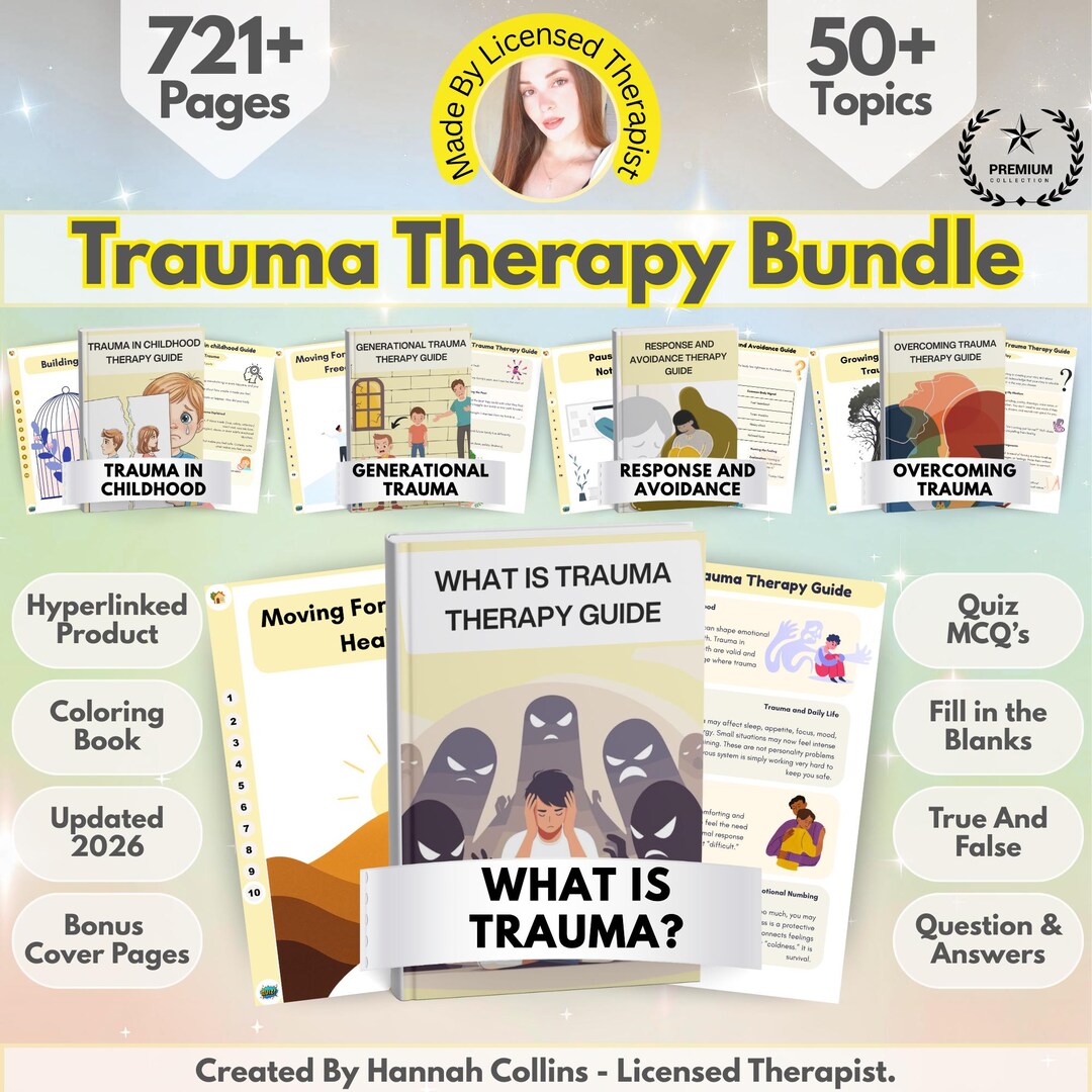 Trauma Workbook Mega Bundle 2026: 720+ Pages, 50+ Topics, Hyperlinked ...
