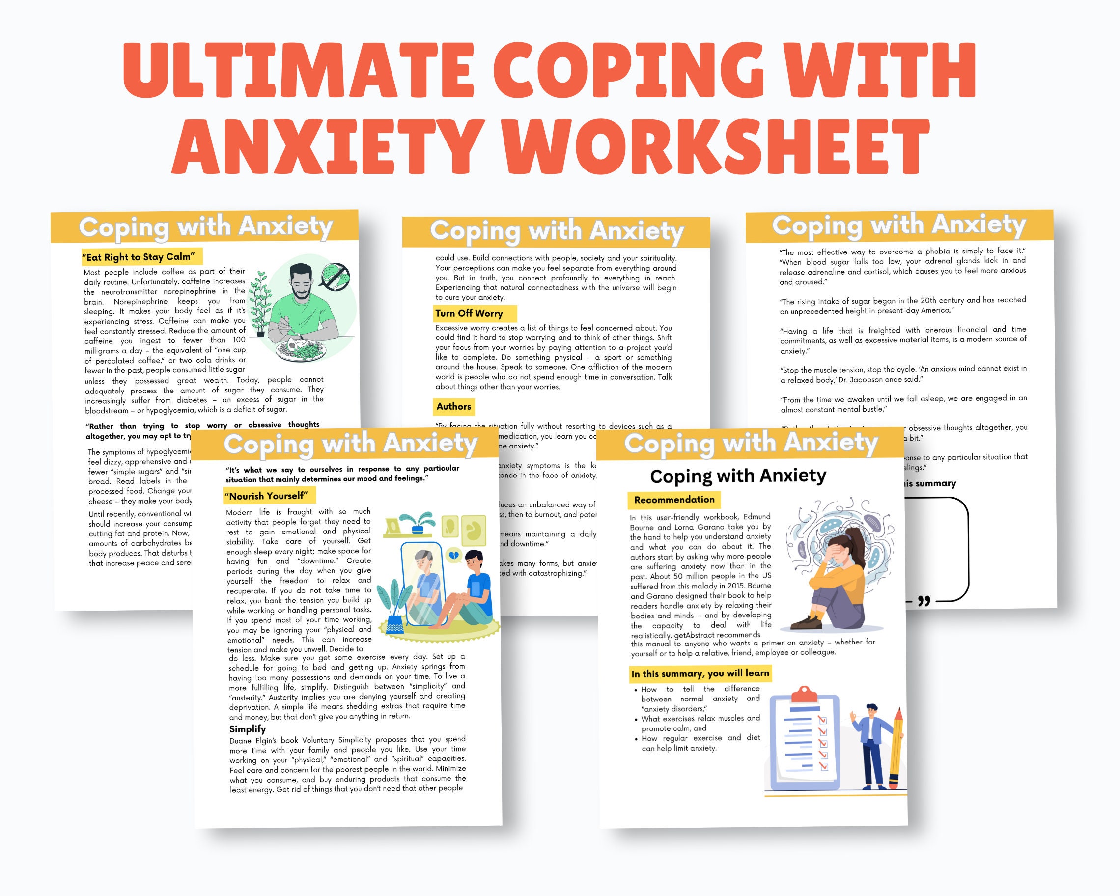 Anxiety Coping Skill Worksheet Therapy Worksheet Anxiety Relief