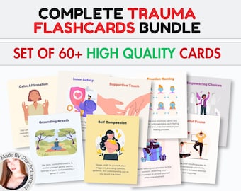 Traumatherapie-Karteikarten, Trauma-Arbeitsblätter, PTBS-Beratungsarbeitsblatt, Traumasymptome und Reaktionen, Therapeutisches Psychoedukations-Tool