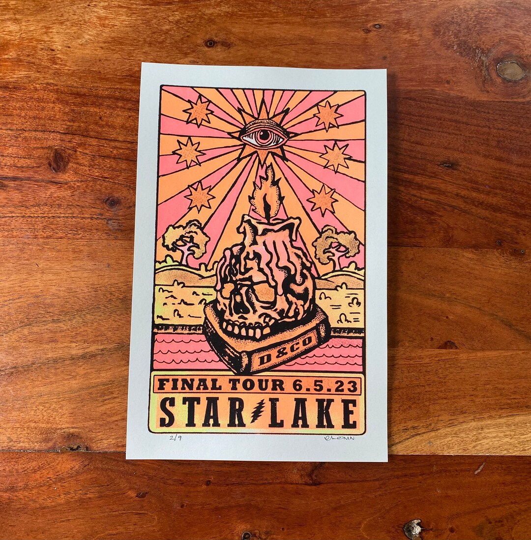 Dead and Company Tour Poster Screen Print Star Lake Etsy
