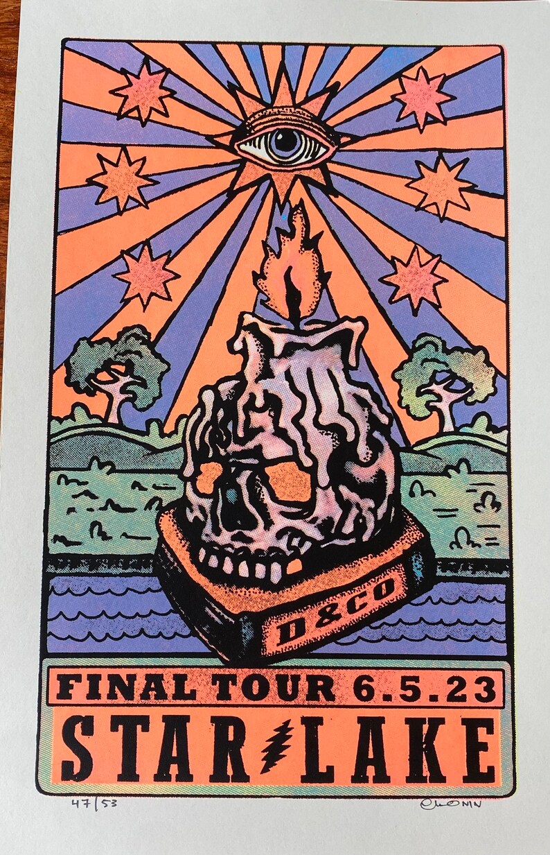 Dead and Company Tour Poster Screen Print Star Lake Etsy