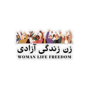 Zan Zendegi Azadi sticker, Mahsa Amini, women life freedom, woman life freedom, Farsi, Persian, Iran زن زندگی آزادی