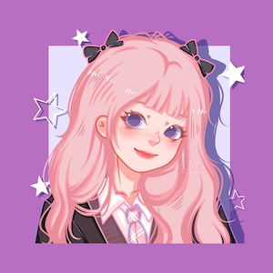 Custom I will draw you anime headshot for profile picture, avatar, icon Art  Commission