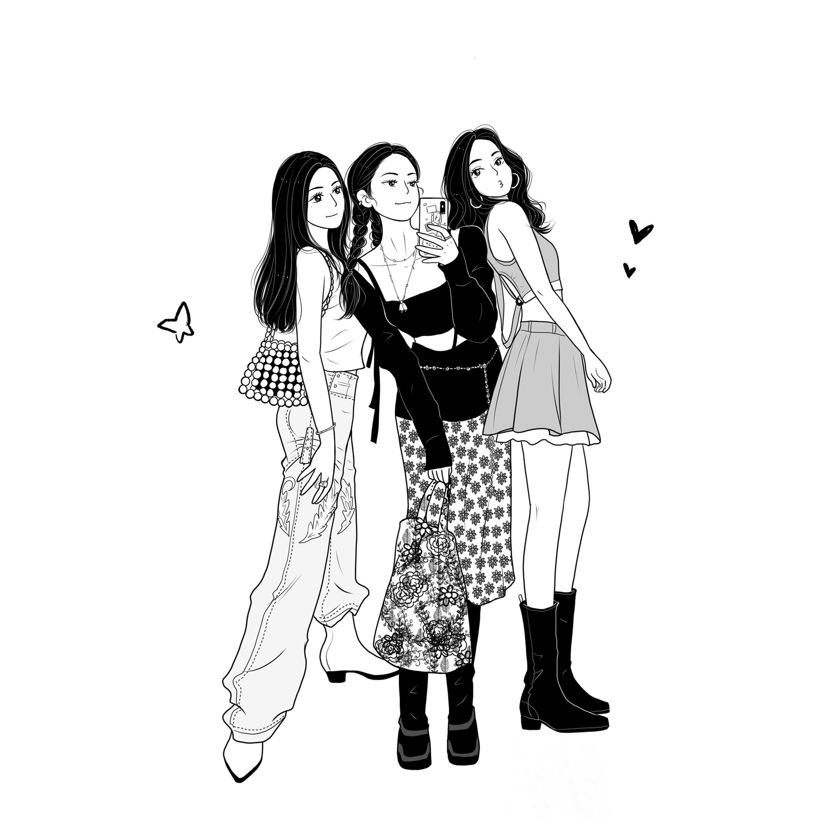 Custom LINE DRAWING Portrait Couple Friend Family Birthday Anniversary  Wedding Gifts Personalized Comic Illustration Digital Art From Photo - Etsy, image size:2717x2717