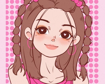 Custom Anime Portrait Social Media Avatar Instagram Facebook Profile Picture Cute Couple Cartoon Icon Commission Digital Illustration Gifts