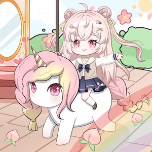 Personalizado bonito chibi retrato desenhado à mão anime casal desenho animado personagem personalizado presente de aniversário exclusivo discórdia instagram avatar