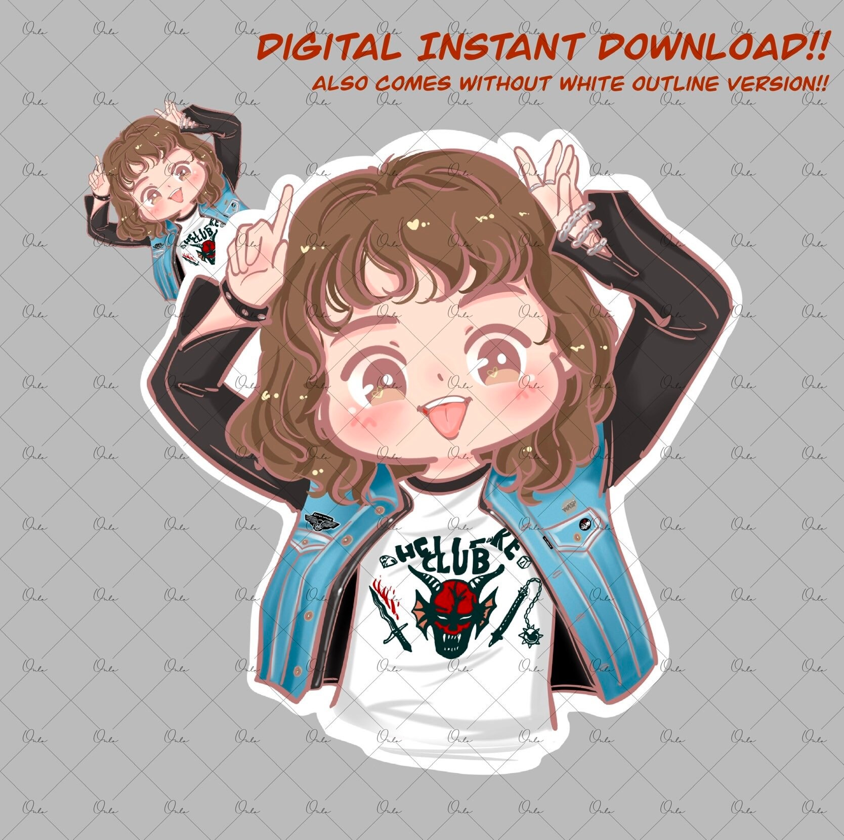 Eddie Munson デジタル PNG、Stranger Things 4 アート インスタント 