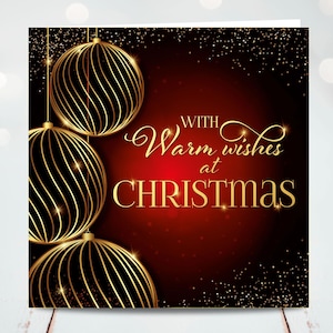 Christmas cards pack - Warm wishes, 10 luxury Christmas cards 2025 with 10 white envelopes - Designed, printed and hand-packed in the UK