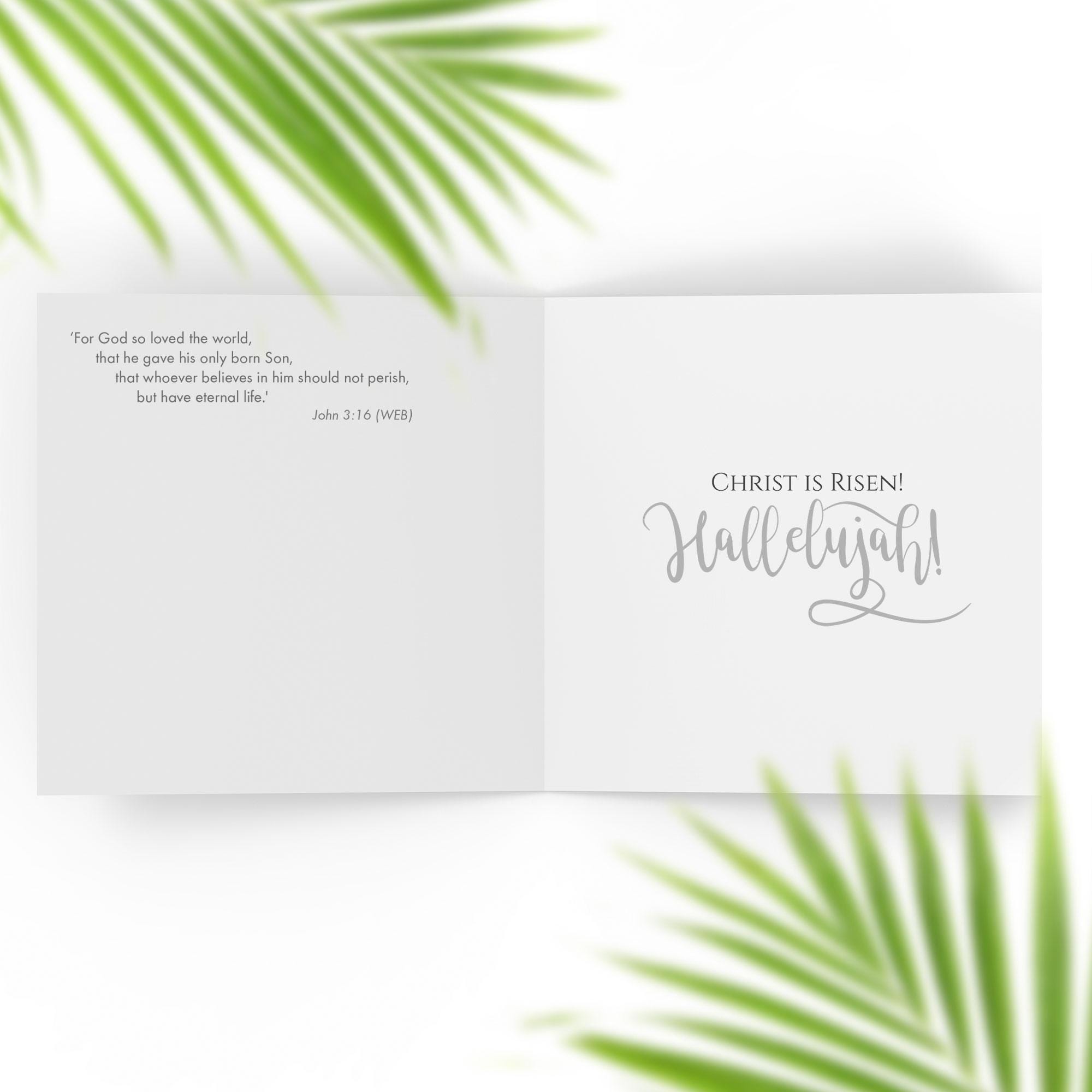 Pack of 5 Christian Easter Cards, Christ is Risen, With White Envelopes ...