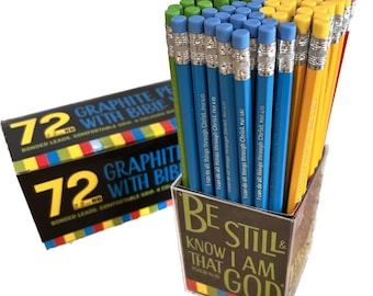 Graphite HB Pencils with Bible verse (Box of 72)