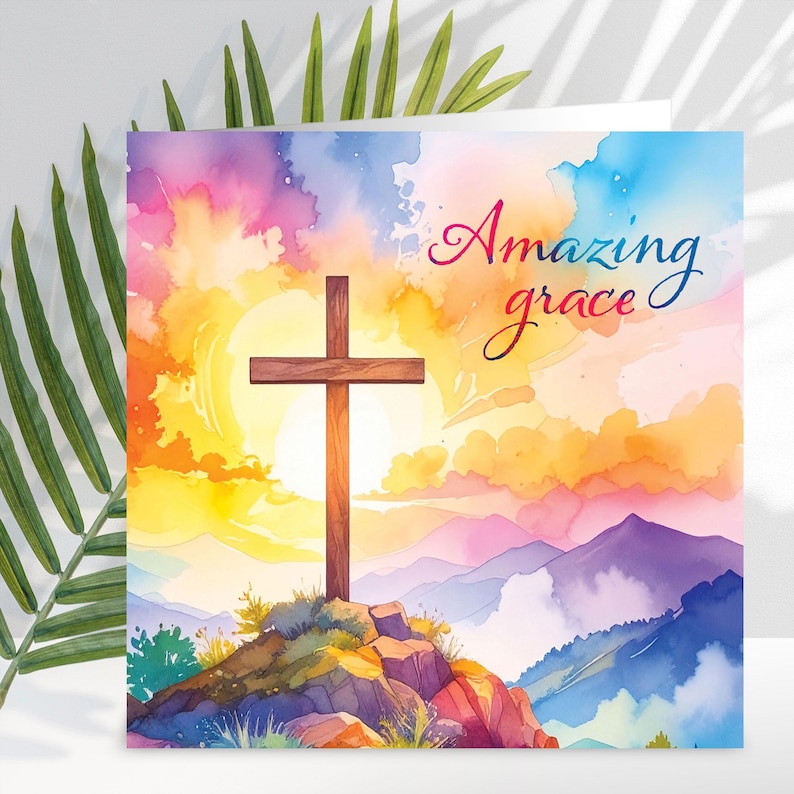 Pack of 5 Christian Easter Cards, Amazing Grace, With White Envelopes ...