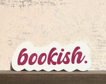 Retro Bookish Waterproof Vinyl Sticker | Book Nerd Sticker | Waterbottle, Kindle, or Laptop Decor!